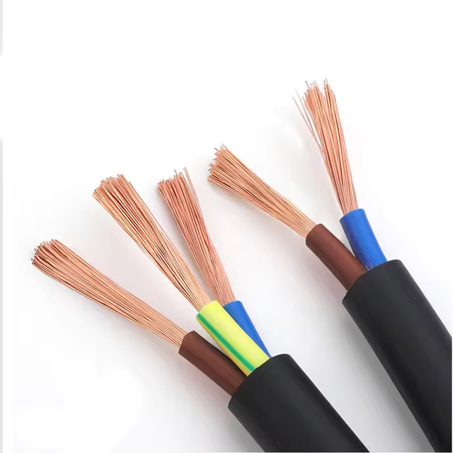 Copper Conductor Royal Cord Flexible Cable RVV 2 3 4 5 Core 0.75 1 1.5 2.5 4 6mm Electrical Cable Wire Power Cable