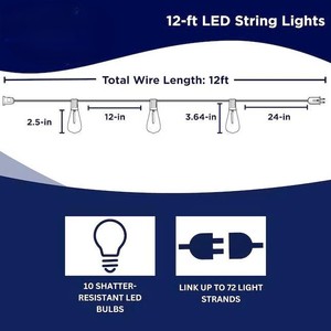 Modern IP44 Plastic AC LED <b>String</b> <b>Light</b> Soft Warm Ambient <b>Light</b> Indoor Outdoor Decoration - Product Image 2