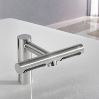 Robinet thermostatique automatique 2-en-1 en acier inoxydable 304 de qualité supérieure avec séchoir à mains intégré pour lavabo et évier, contrôle de la température