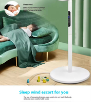 Nouveau style 2025 – Ventilateur sur pied rechargeable 16/18 pouces, solaire AC/DC 12V avec lumière LED et télécommande