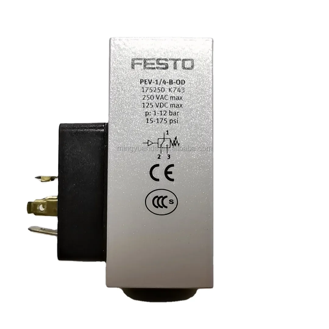 Fisto-válvula de interruptor de pressão pneumática original da alemanha 175250 PEV-1/4-b-od cilindro