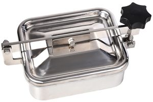 S304 316L tanque sanitário redondo bueiro quadrado bueiro de aço inoxidável bueiro tampa - Product Image 6