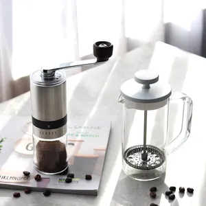Chinagama oem logo luxury coffee gift sets for corporate with Pour Over Coffee Maker filter kettle manual coffee grinder