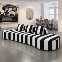 Modernes Internet-Promi-Sofa-Set, Wohnzimmermöbel, geschwungenes Halbkreis-Sofa, umweltfreundlich, modular, für Villen geeignet, vakuumverpackt