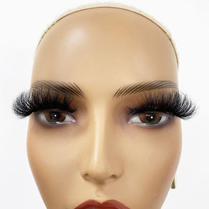 5 paires de faux cils 3D à ondulations profondes, faits à la main, naturels, en bande complète, avec logo personnalisé, bande en coton, vente en gros, réutilisables - Product Image 6