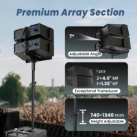 Système audio professionnel Accuracy Pro Audio LAP412D3-4.6K, enceinte Line Array avec woofer de 12 pouces, enceintes Line Array actives