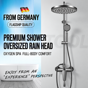 Ensemble de douche complet en acier inoxydable avec pommeau haute pression pour salle de bain domestique - Product Image 6