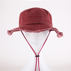 Bảo Vệ Mùa Hè Du Lịch Kỳ Nghỉ Bãi Biển Lông Cạnh Treo Sợi Dây Thừng Mặt Trời <span class=keywords><strong>Hat</strong></span> Biểu Tượng Tùy Chỉnh Rộng vành Bông Xô Mũ - Product Image 1