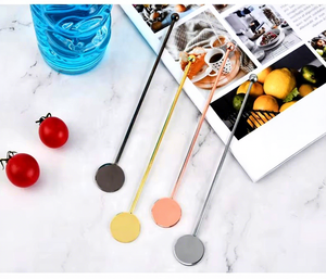 أداة خلط المشروبات المعدنية المخصصة بشعار مخصص، عصا تقليب الكوكتيل من الفولاذ المقاوم للصدأ 304 لتحريك المشروبات والكوكتيلات - Product Image 6