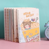 Carnet à spirale A5 Kawaii, carnet d'exercices mignon à motifs de dessins animés, papier ligné, bloc-notes pour étudiants, agenda, fournitures scolaires et de bureau