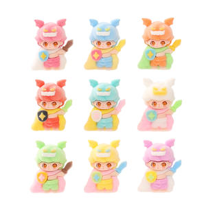 Floccante serie Didi Guardian in PVC simpatico grano maschile ornamento da tavolo da ufficio alla moda figura giocattolo coppia-scatola cieca abbinata all'ingrosso - Product Image 5