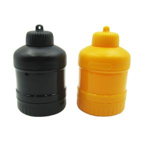 Sans BPA Portable 100ml <span class=keywords><strong>Logo</strong></span> personnalisé autocollant étiquette prétravail protéine conteneur supplément protéine poudre entonnoir avec porte-clés - Product Image 1