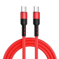 Cable de Carga Rápida 3A 60W Tipo-C con Blindaje de Nailon Trenzado de 1M de Longitud, Resistente al Desgaste para Dispositivos Móviles Android e Impresoras