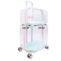 Sac à dos de transport pour animaux de compagnie Kih, portable, double couche, transparent, grande capacité, capsule spatiale, poussette, fermeture éclair, voyage, en plastique