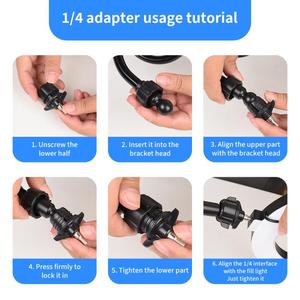 Anneau lumineux LED de 8 pouces avec support flexible pour téléphone, idéal pour TikTok, diffusion en direct, vidéo et maquillage - Product Image 5