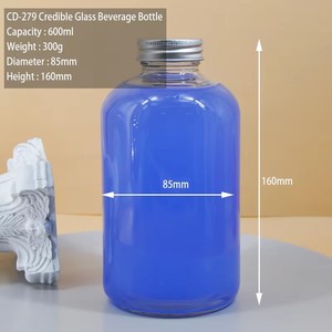 Meilleur <span class=keywords><strong>prix</strong></span>, bouteilles de jus de fruits vides de grande capacité, contenants en verre pour boissons, bouteilles en verre de 600 ml pour l'emballage de jus - Product Image 6