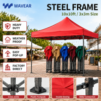 Tente pliante standard 10x10 imperméable pour événements, salons professionnels, fêtes, impression personnalisée