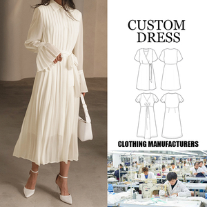 Donna Elegante Tùy Chỉnh Bán Buôn 2024 Mới OEM/ODM Phụ Nữ Giản Dị Thanh Lịch Trọng Lượng Nhẹ V Cổ Maxi Dress Dành Cho Phụ Nữ - Product Image 1