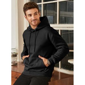 2025 hommes décontracté coton cordon à capuche XS taille col rond pull 3D broderie en détresse Streetwear solide motif à capuche - Product Image 2