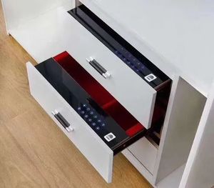 Vente en gros de meubles de maison modernes armoire à empreintes digitales avec mot de passe et casier secret armoire en métal à tiroir à bijoux cachée - Product Image 1