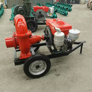 משאבת מים השקיה דיזל אדומה 8 אינץ' זרימה 350m3/h קיבולת גדולה משאבת ביוב עירונית - Product Image 1