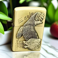 Briquet à cigarettes en métal, directement de l'usine, en alliage de zinc, avec relief tridimensionnel, coupe-vent, pour cigarettes, cigares et kérosène