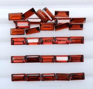 8X16mm โกเมนสีแดงแบบเหลี่ยมเพชรพลอยหลวมเจียระไนแบบธรรมชาติ - Product Image 3