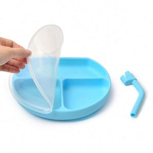 Juego de alimentación para bebés al por mayor, sin BPA, con tapete, taza, cuchara con separador, platos de silicona, cuenco con ventosa y plato de silicona, ecológico para niños - Product Image 6