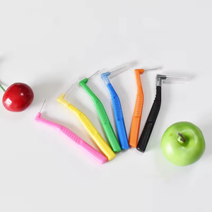 Sikat gigi Interdental berbentuk L ortodontik untuk dewasa sikat gigi bersih dengan kawat baja tahan karat bahan nilon untuk anak-anak - Product Image 4