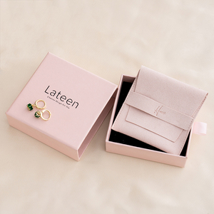Custom Pink Sliding Drawer Jewelry <b>Gift</b> <b>Box</b> Set Paper Packaging for Ring Necklace <b>Earrings</b> Bracelet - Product Image 3