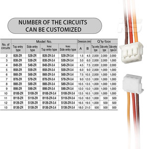 Conector Electrónico JST de <span class=keywords><strong>2</strong></span> y <span class=keywords><strong>3</strong></span> Pines, Cable de Extensión con Conector JST ZHR de 1.5mm, Cableado Negro con Conector de 5 Pines - Product Image 2
