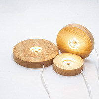 Lampe de table en cristal sculpté à la main, personnalisée en usine, avec boule de cristal, lumière LED blanche chaude à intensité variable par USB, lampe de chevet pour bébés et enfants