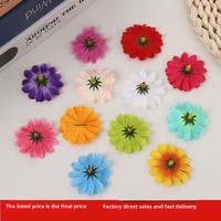 Bunga Sutra Daisy Grosir Ukuran 1.5 Inci, Kepala Bunga Artifisial untuk Pernikahan