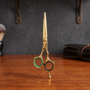 Ciseaux de barbier à bord convexe/biseauté, revêtement multicolore, ciseaux de coiffure avec manche en acier inoxydable, lame pointue et tranchante - Product Image 2