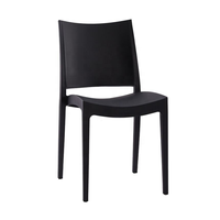 Chaise de salle à manger en plastique PP moderne, minimaliste, robuste et de haute qualité, avec assise confortable, pour la maison, la cuisine ou l'entrepôt