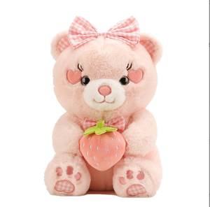 Búp Bê Gấu Dâu Tây Đồ Chơi Nhồi Bông Búp Bê Gấu Dễ Thương Gối Ngủ Gấu Hồng Tình Yêu Cho Trẻ Em Quà Tặng Sinh Nhật Đồ Chơi Nhồi Bông Cho Bé Gái - Product Image 1