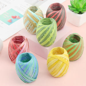 Space Dyeing Regenbogen Papiers eil 20m/Rolle Bunte Raffia Papiers chnur für Heimwerker, Eier brötchen, hand gefertigtes Material - Product Image 3