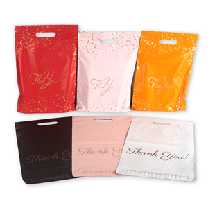 Rosa gracias bolsa de correo de 10x13 logotipo personalizado impreso Envío de mensajería paquete franqueo paquete bolsas de correo en los anuncios publicitarios de polietileno con mango - Product Image 5