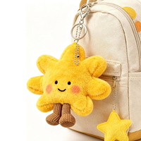 Porte-clés et breloques de sac en peluche jaune Happy Sun Kawaii avec jambes, pour femmes et enfants, excellent cadeau, 6,3 pouces