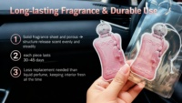 Diffuseur de parfum de luxe miniature de créateur pour voiture, en forme de bouteille de parfum arabe, pour rétroviseur, sans électricité, longue durée