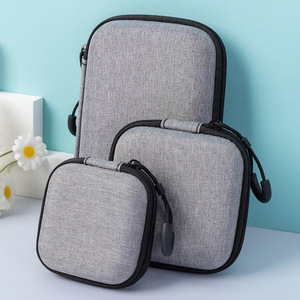 8*8*3Cm Ronde Vierkante Draagbare Harde Opslag Oortjes Muur Oplader Kabel Eva Tas Sneeuw Stof Sneeuwvlok Doek Geval - Product Image 2