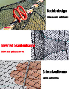 Có Thể Gập Lại Mùa Xuân Lồng Câu Cá Thắt Nút Lưới Bẫy Cá Với Kích Thước 45*80Cm Cho Cá Tôm Tôm Hùm Cua - Product Image 4
