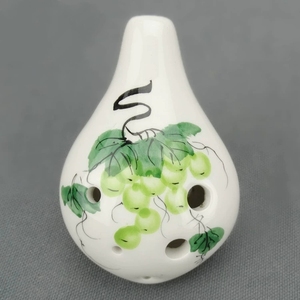 Ocarina décorative en porcelaine blanche peinte à la main, 6 trous, en céramique, pour débutant - Product Image 5