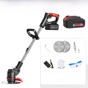 Tondeuse à gazon sans fil rechargeable au lithium-ion 21V à double usage domestique et industriel, poignée télescopique, puissance 650W, bac à herbe de 150L - Product Image 1