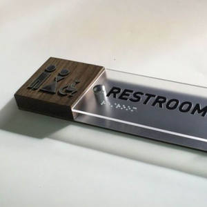 ป้ายอักษรเบรลล์สำหรับป้ายบ้านแผ่นโลหะหมายเลขบรรเทาทันสมัยสำหรับงานฝีมือแผ่นโลหะสำหรับสำนักงาน - Product Image 3