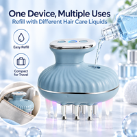 Masseur de tête portable et étanche, applicateur manuel pour le cuir chevelu, appareil de massage par vibration pour les soins capillaires à domicile