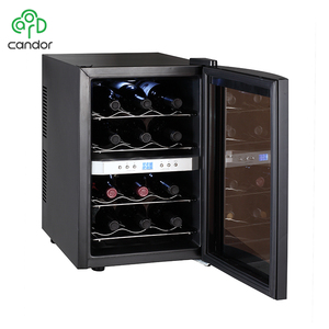 Fábrica de semiconductor de refrigeración <span class=keywords><strong>12</strong></span> <span class=keywords><strong>botellas</strong></span> de estantes de madera pequeña zona dual refrigerador de vino - Product Image 4