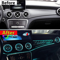 Panneau intérieur côté passager avec éclairage d'ambiance pour Mercedes-Benz CLA W117 GLA X156, conduite à droite, W156, panneau en fibre de carbone côté copilote