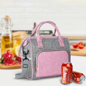 Échantillon gratuit conception personnalisée rose <span class=keywords><strong>sac</strong></span> <span class=keywords><strong>isotherme</strong></span> gardant froid ou chaud isolation feuille d'aluminium doublure étanche préparation des <span class=keywords><strong>repas</strong></span> - Product Image 5