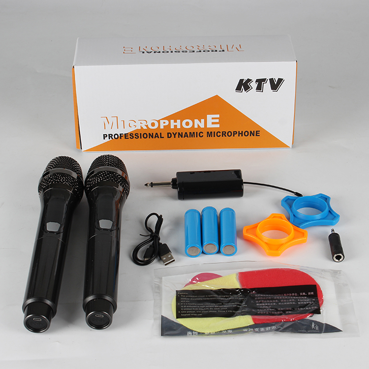 Generic Wireless Microphone 2 Channels Professional Handheld Mic